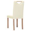 vidaXL Трапезни столове, 4 бр, кремави, изкуствена кожа