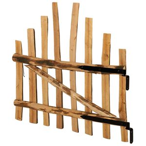 vidaXL Аркова оградна врата 100 x 90 cm Импрегнирана леска Кафяво