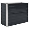 vidaXL Градинска висока леха антрацит 100x40x77 см поцинкована стомана