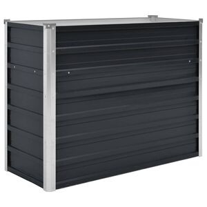 vidaXL Градинска висока леха антрацит 100x40x77 см поцинкована стомана