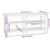 vidaXL Работна маса бяла 181x50x80 см борово дърво масив
