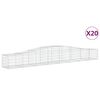vidaXL Габионни кошници арка 20 бр 400x50x40/60 см поцинковано желязо