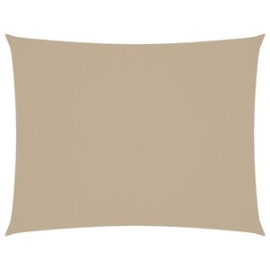 vidaXL Платно-сенник, Оксфорд текстил, правоъгълно, 5x6 м, бежово