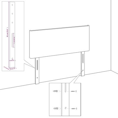 vidaXL Горна табла за легло, тъмнокафява, 183x16x78/88 см, плат