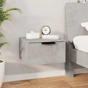 vidaXL Нощно шкафче за стенен монтаж, бяло, 34x30x20 см