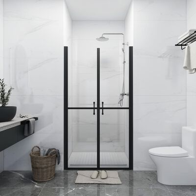 vidaXL Врата за душ, прозрачно ESG стъкло, (78-81)x190 см