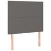 vidaXL Рамка за легло с табла, сива, 120x200 см, изкуствена кожа