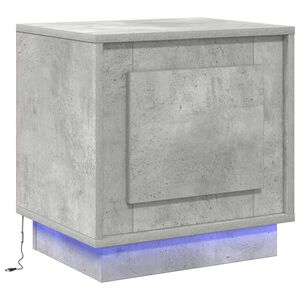 vidaXL Нощен шкаф Циментено сиво 44 x 34,5 x 45 см Инженерно дърво