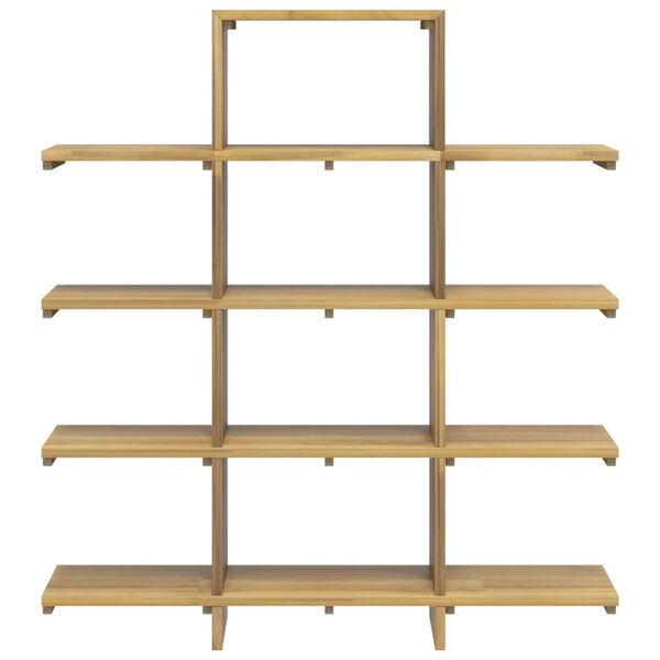 vidaXL Библиотека, 100x30x120 см, тиково дърво масив