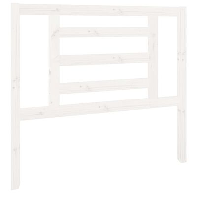 vidaXL Горна табла за легло, бяла, 106x4x100 см, бор масив