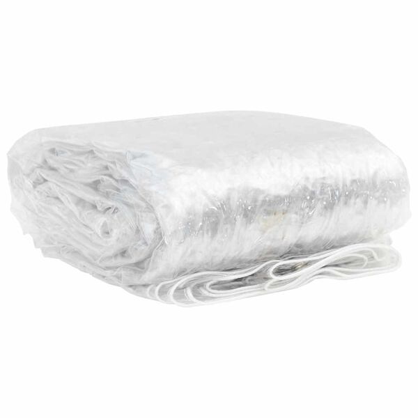 vidaXL Прозрачен брезент с капси 4x12 m PVC