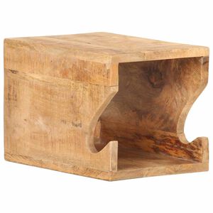 vidaXL Стенна стойка за колело, 35x25x25 см, грубо мангово дърво масив