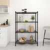 324622 vidaXL 4-Tier Storage Shelf 90x35x137 cm Black 200 kg