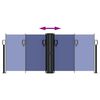 vidaXL Прибираща се странична тента, синя, 100x1000 см