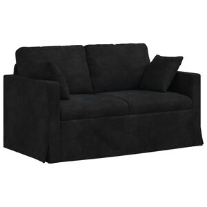 vidaXL Диван Черно 138 x 78 x 80 см Кадифе