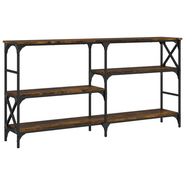 vidaXL Конзолна маса, опушен дъб, 150x29x76,5 см, инженерно дърво