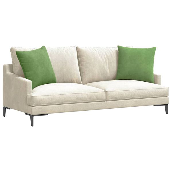 vidaXL Диван възглавници 2 pcs Светло зелено 50 x 50 cm