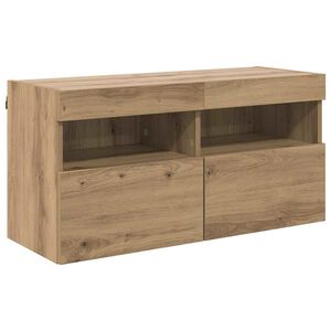 vidaXL TV стенен шкаф 80 х 30 х 40 см Дъб Инженерна дървесина