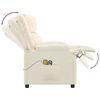 vidaXL Изправящ масажен стол, кремав, изкуствена кожа