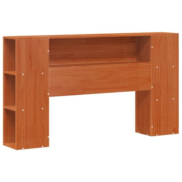 vidaXL Легло с рама и главата за съхранение Кафяво с восъчно покритие