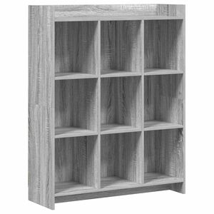 vidaXL Библиотека Сив Сонома 87,5 x 30 x 111 см Инженерна дървесина