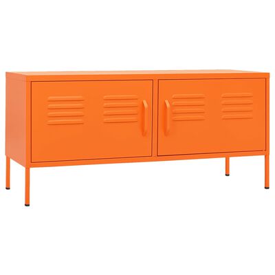 vidaXL ТВ шкаф, оранжев, 105x35x50 см, стомана