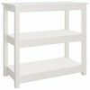 vidaXL Конзолна маса бяла 80x40x74 см борово дърво масив