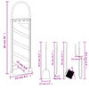 vidaXL Комплект инструменти за камина от 5 части 23x15x66 см стомана