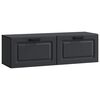 vidaXL Стенно монтиран ТВ шкаф Черно 98 x 31 x 30 см