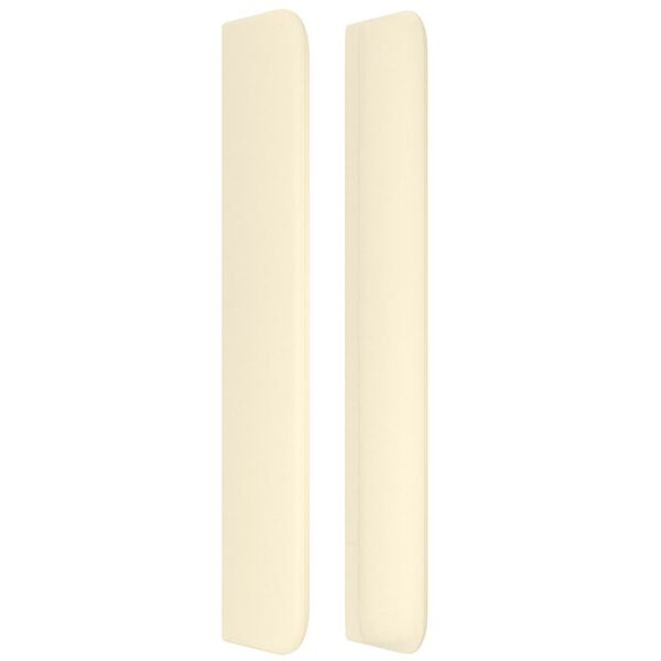 vidaXL Горна табла с уши, кремава, 93x16x118/128 см, изкуствена кожа