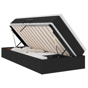 vidaXL Легло с място за съхранение и матрак с матрак Черно 90 x 190 cm