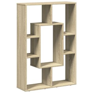 vidaXL Библиотека, сонома дъб, 63x20x90 см, инженерно дърво