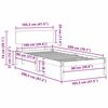 vidaXL Рамка за легло с таблото Бяло 100 x 200 cm Солидно борово дърво