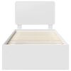 vidaXL Рамка за легло с таблото Бяло 75 x 190 cm Солидно борово дърво