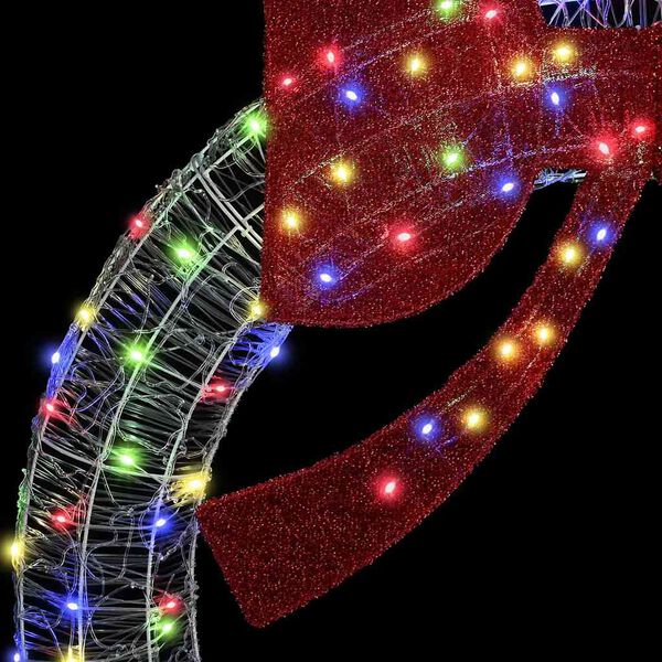 vidaXL Венец с 80 LED светодиода Многоцветен 90 cm Акрил