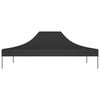 vidaXL Покривало за парти шатра, 4,5x3 м, черно, 270 г/м²
