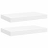 vidaXL Окачени стенни рафтове, 2 бр, бели, 40x23,5x3,8 см, МДФ