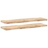 vidaXL Плаващ рафт 2 бр 160x40x4 см необработено дърво акация масив