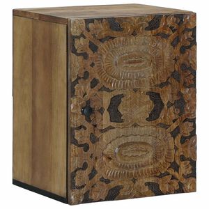 vidaXL Окачен шкаф за баня Кафяво 38 x 33,5 x 48 см