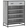vidaXL Шкаф за обувки Grey Sonoma 75x38x97,5 cm Изработена дървесина