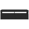 vidaXL ТВ шкаф Черния дъб 120 x 35 x 40 см Инженерно дърво