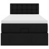 vidaXL Османска легло с матрак, черно, 100x200 см, изкуствена кожа