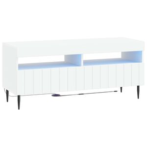 vidaXL LED телевизионен кабинет ZWOLLE 100 x 35 x 43 см Бяло
