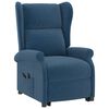 vidaXL Wingback изправящ стол, син, текстил