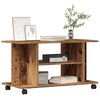 vidaXL ТВ шкаф с колелца, старо дърво, 80x40x45 см, инженерно дърво