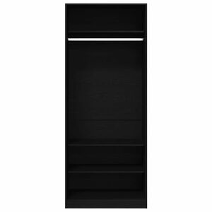 vidaXL Гардероб с рафт Дъб 80 x 50 x 200 см Инженерно дърво