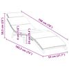 vidaXL Шезлонг Кремаво бяло 188 x 55 x 59 см Тиково дърво масив