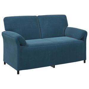 vidaXL Двуместна софа Синьо 158 x 83 x 95 см Кадифе