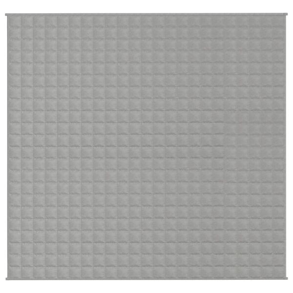 vidaXL Утежнено одеяло сиво 220x240 см 11 кг плат