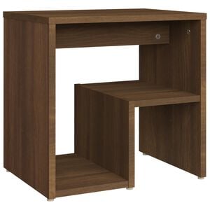vidaXL Нощно шкафче, кафяв дъб, 40x30x40 см, инженерно дърво